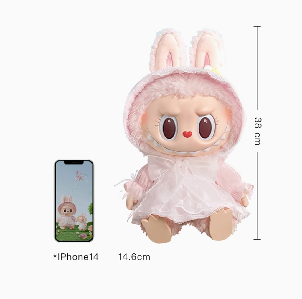 Popmart Park's limited-edition MOKOKO Sweetheart series labubu plastic plushie pendant figurine