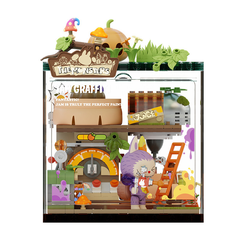 LABUBU THE MONSTERS Forest Secret Base Building Blocks Gift from Pop Mart Toys