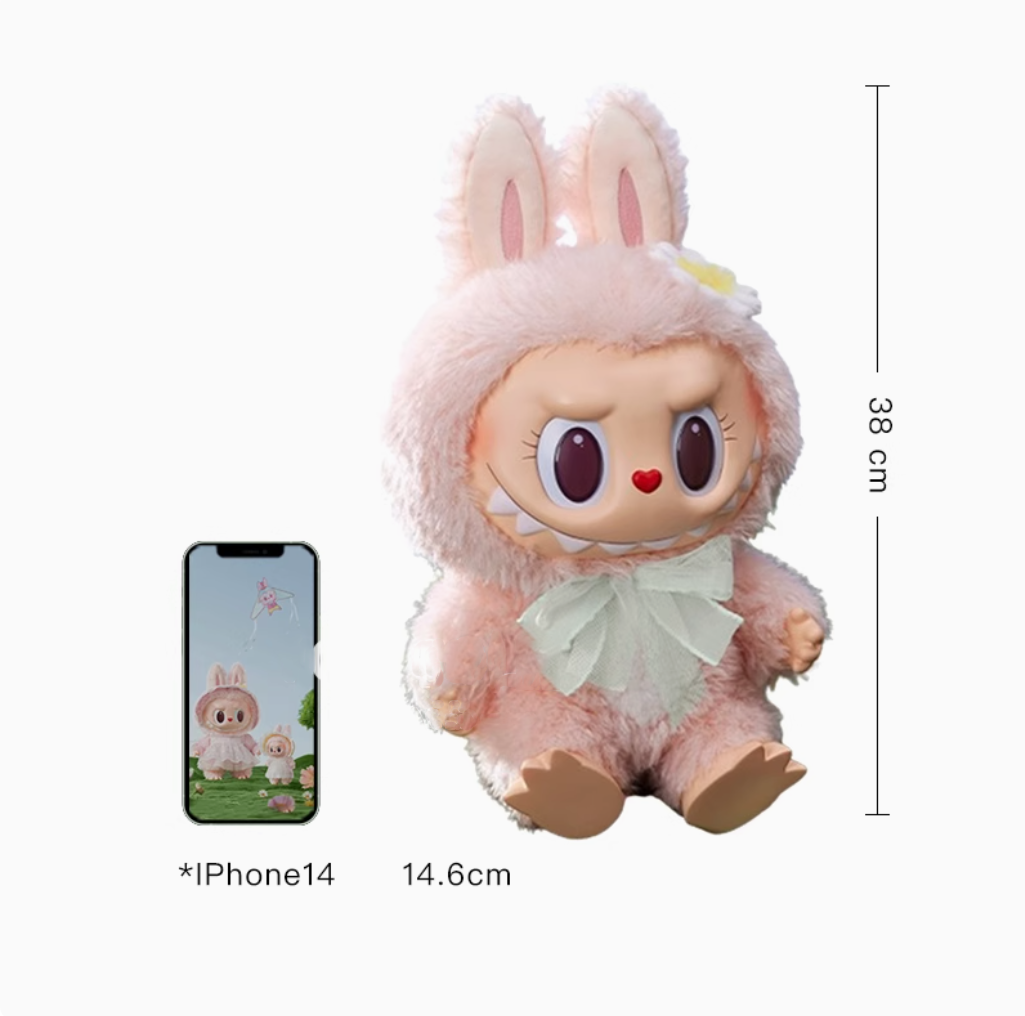 Popmart Park's limited-edition MOKOKO Sweetheart series labubu plastic plushie pendant figurine