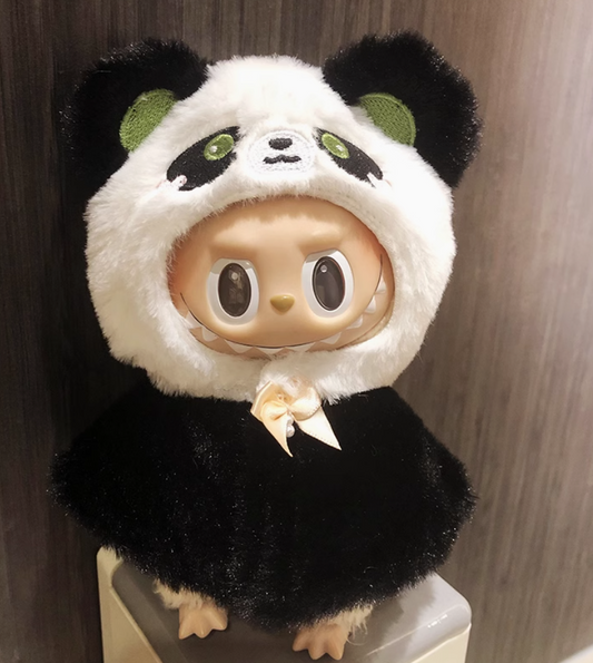 #3Labubu Snowy Snuggle Plush - Popmart Kawaii Animal Series (Removable Bow & Glow Ears)