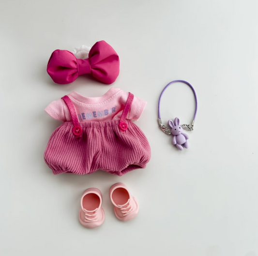 #4Suitable for labubu pendant generation two generations of vinyl baby suspenders baby clothing Labubu doll clothes