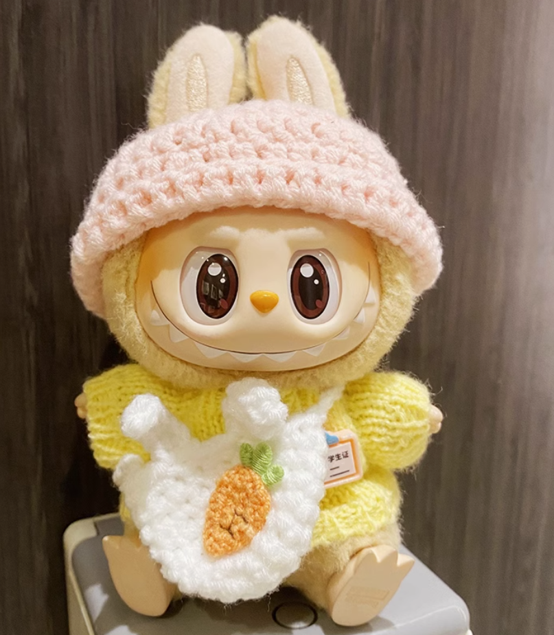 #5 labubu2 Clothing Sit-down party Macaron Laboub vinyl doll replacement clothing blind box pendant accessories