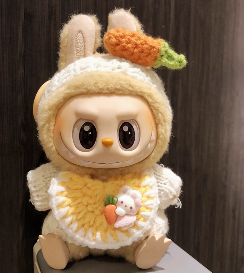#5 labubu2 Clothing Sit-down party Macaron Laboub vinyl doll replacement clothing blind box pendant accessories