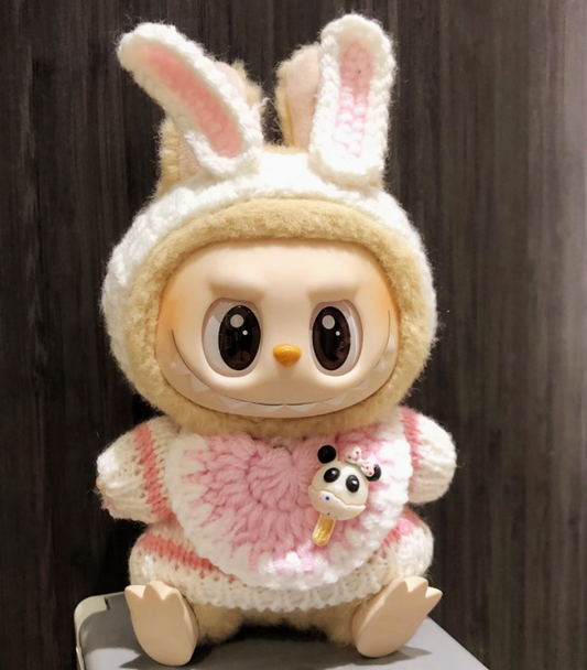 #5 labubu2 Clothing Sit-down party Macaron Laboub vinyl doll replacement clothing blind box pendant accessories