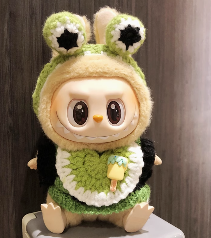 #5 labubu2 Clothing Sit-down party Macaron Laboub vinyl doll replacement clothing blind box pendant accessories
