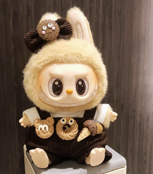 #5 labubu2 Clothing Sit-down party Macaron Laboub vinyl doll replacement clothing blind box pendant accessories