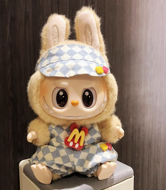 #6 Sit-down Party labubu pendant clothes Macaron Labbu vinyl doll blind box Accessories Baby Pants set