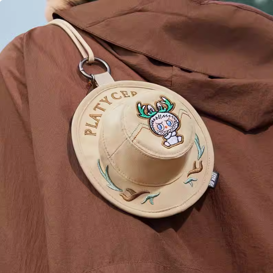 POPMART Mart LABUBU Spring Wild Home series Blind box Fisherman hat satchel bag