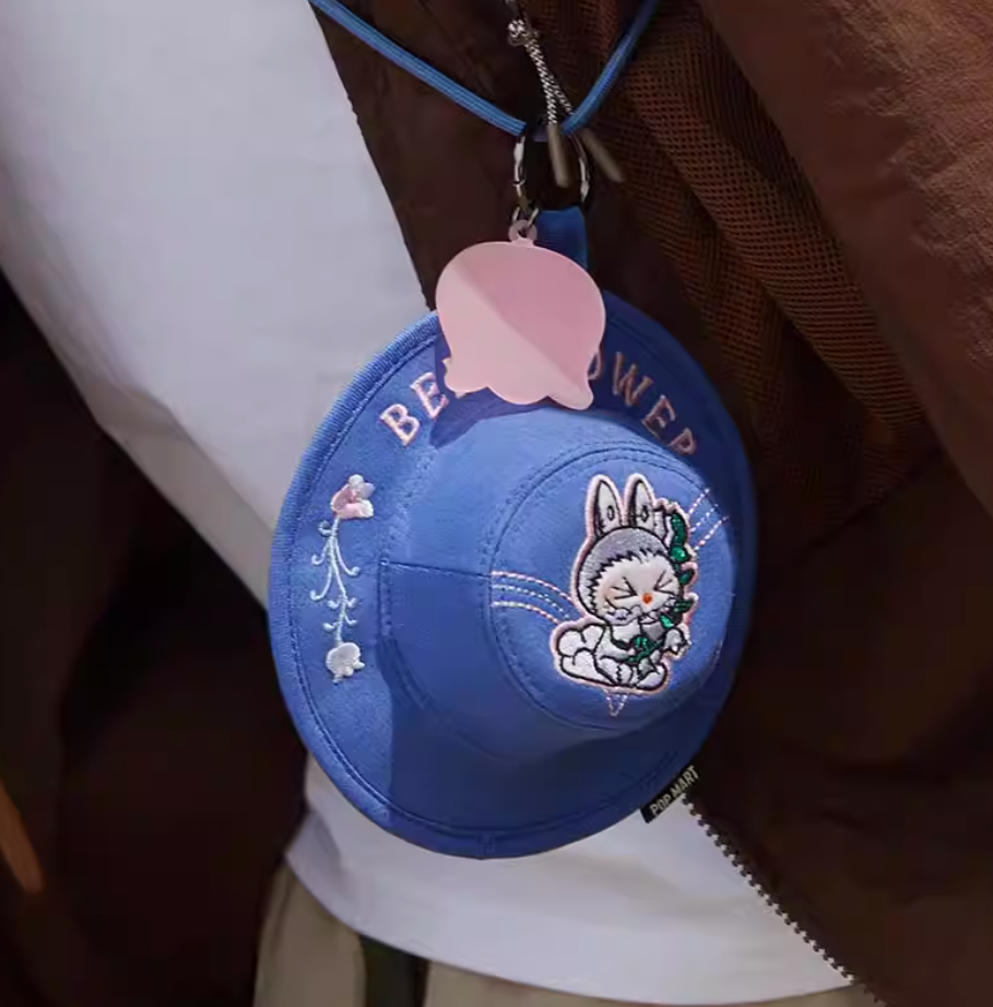 POPMART Mart LABUBU Spring Wild Home series Blind box Fisherman hat satchel bag