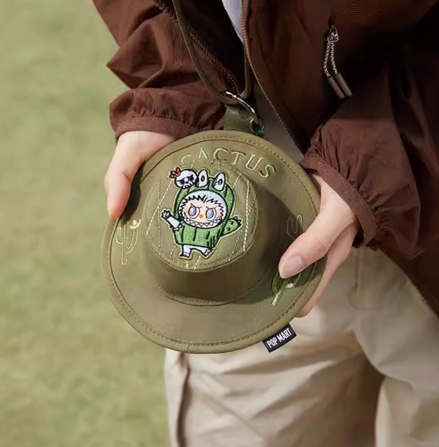 POPMART Mart LABUBU Spring Wild Home series Blind box Fisherman hat satchel bag