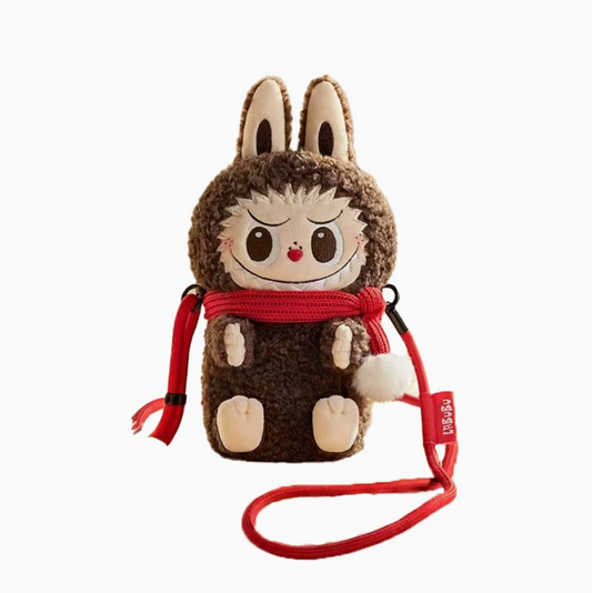 POPMART Foam Marte LABUBUB Christmas Gloves Shoulder plush Flip Tote figure crossbody bag around