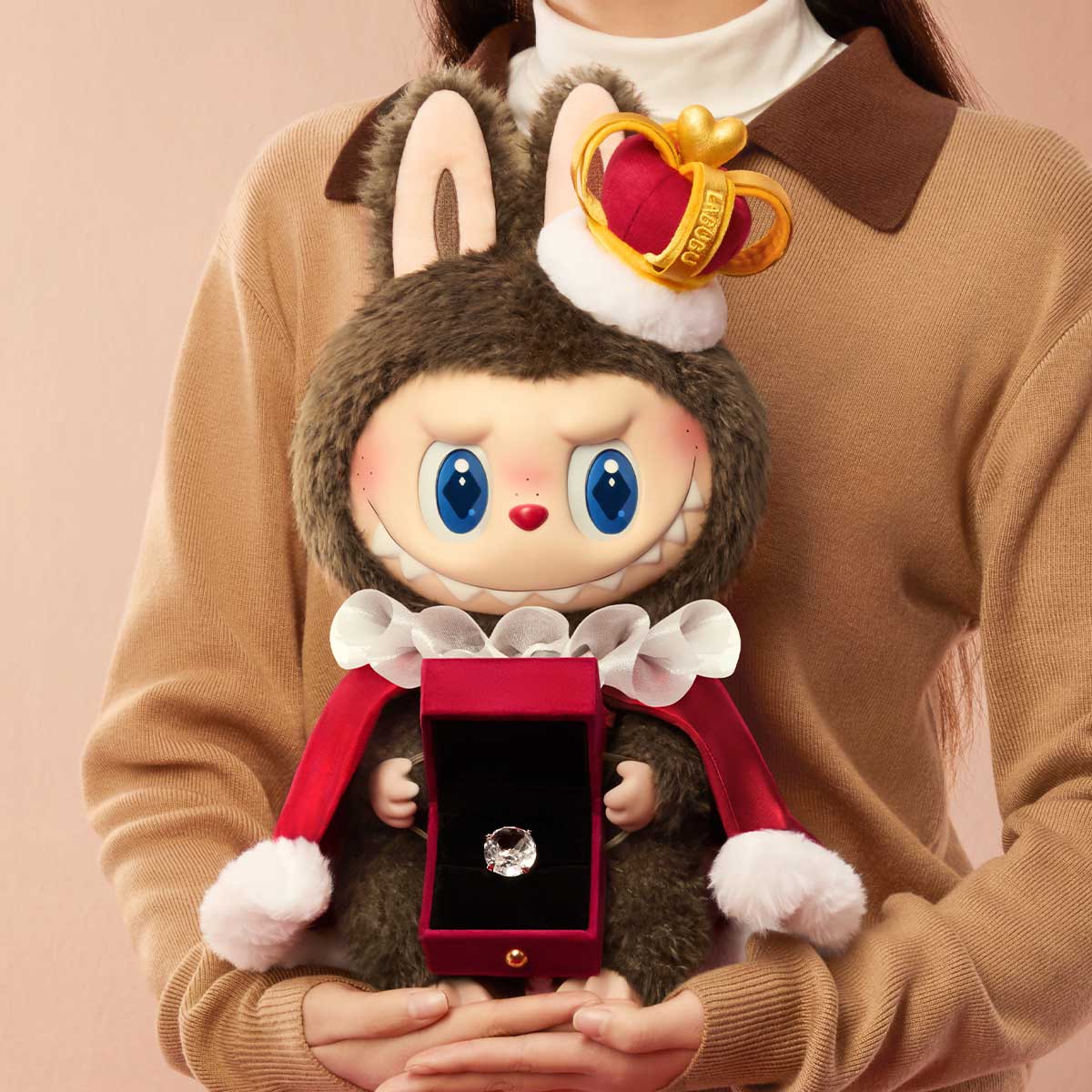 Labubu Royal Crown Edition - Popmart Exclusive Collectible Figure (10" Fluffy Plush)