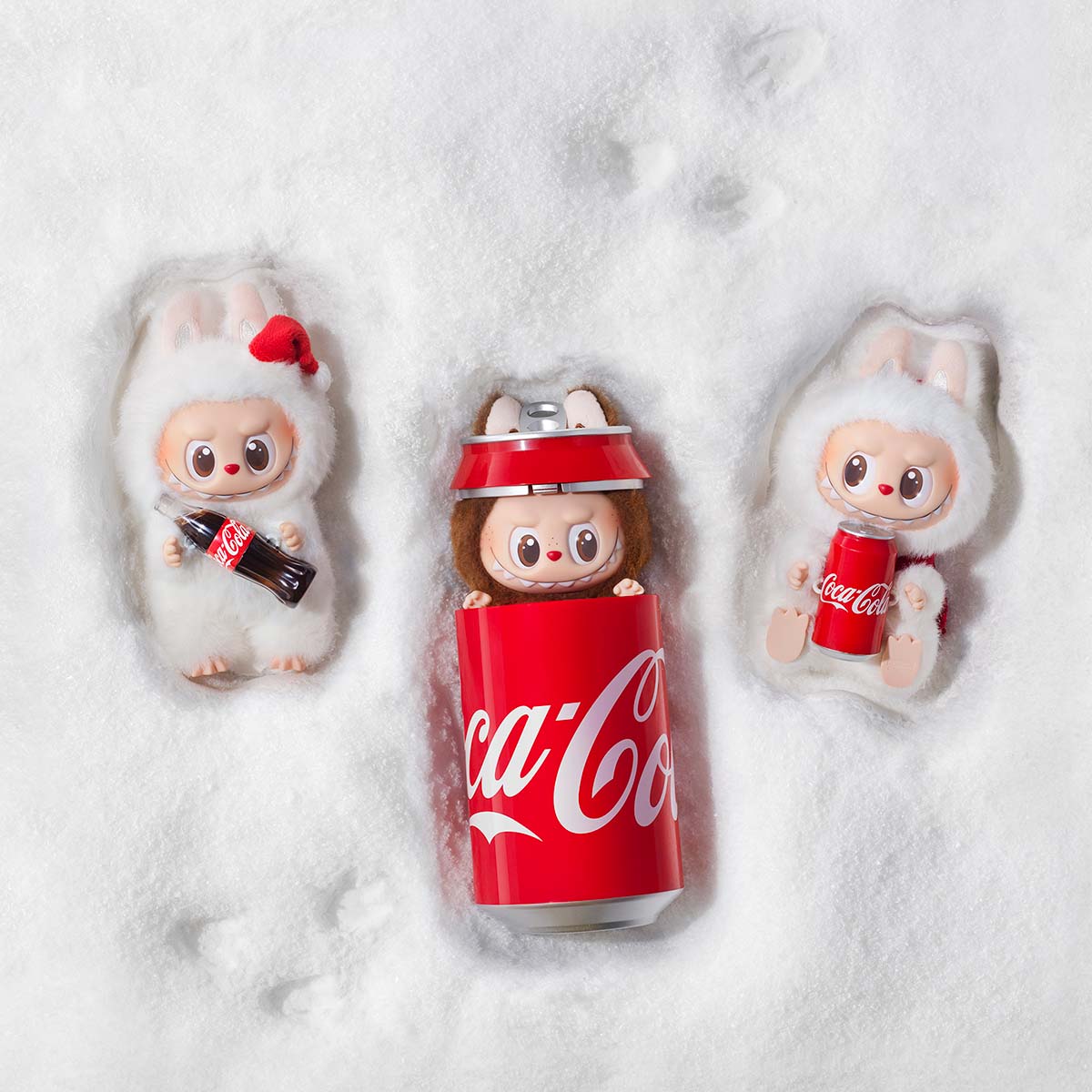 Coca-Cola Polar Bear Skiing Plush - 2024 Holiday Edition Collectible (Official Licensed)