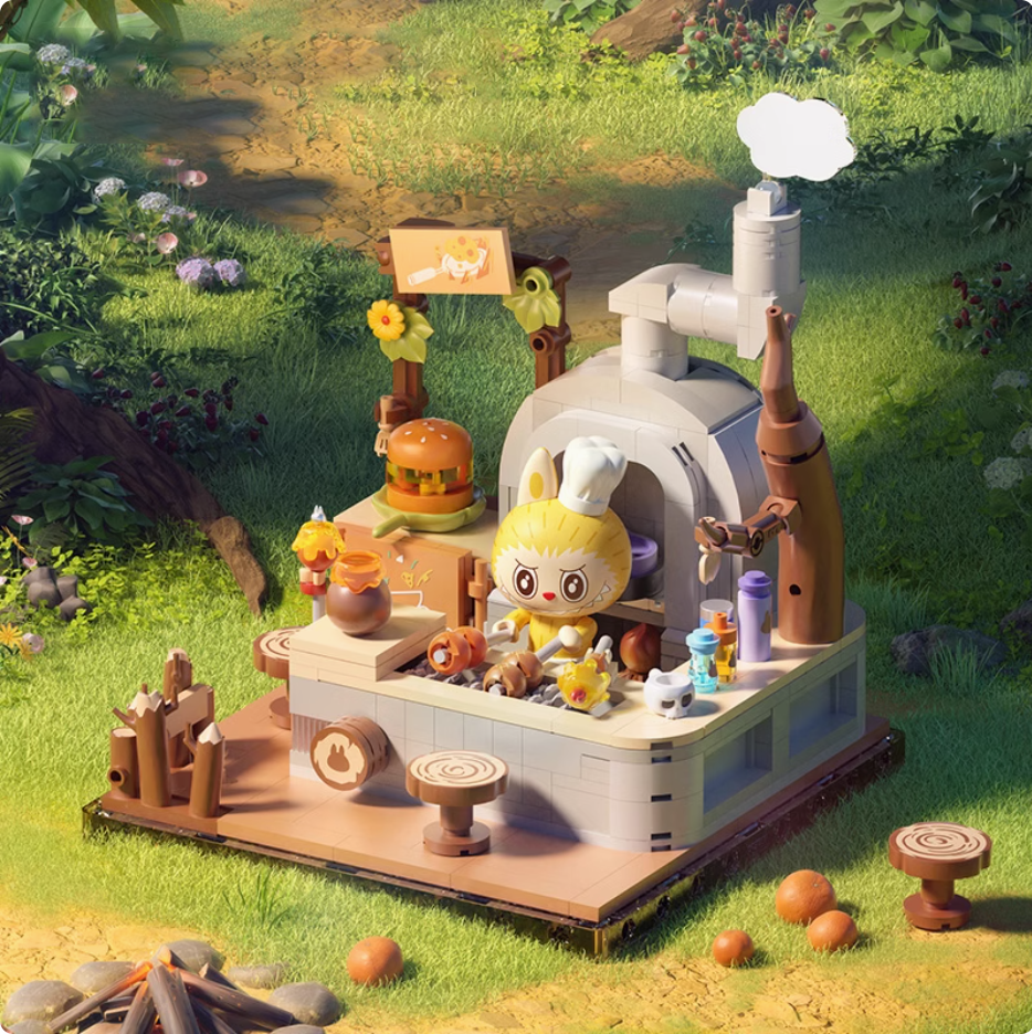 THE MONSTERS Forest Secret Base Building Blocks Set - Second Phase LABUBU Gift