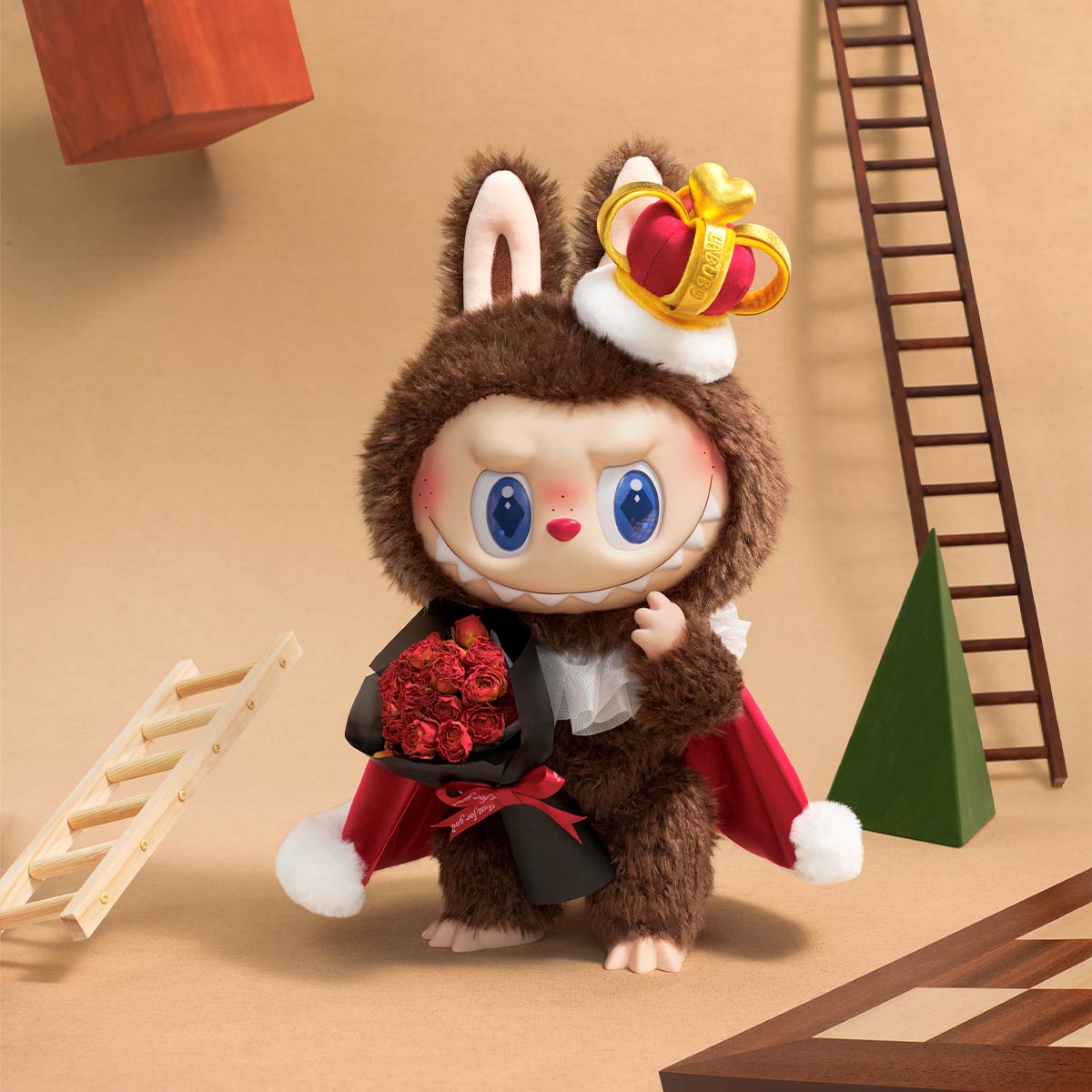 Labubu Royal Crown Edition - Popmart Exclusive Collectible Figure (10" Fluffy Plush)