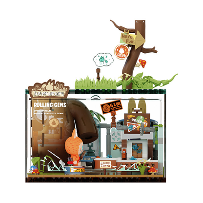 LABUBU THE MONSTERS Forest Secret Base Building Blocks Gift from Pop Mart Toys