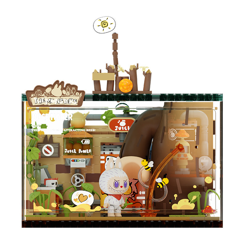 LABUBU THE MONSTERS Forest Secret Base Building Blocks Gift from Pop Mart Toys