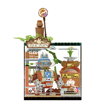 LABUBU THE MONSTERS Forest Secret Base Building Blocks Gift from Pop Mart Toys