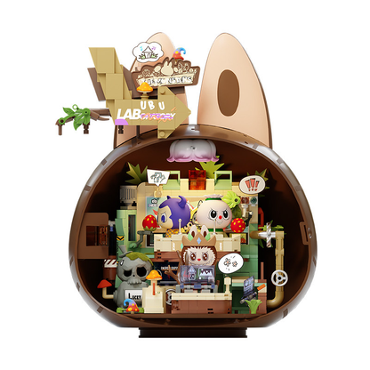 LABUBU THE MONSTERS Forest Secret Base Building Blocks Gift from Pop Mart Toys